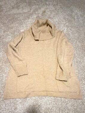 Calvin Klein Cream Cowl Neck Sweater